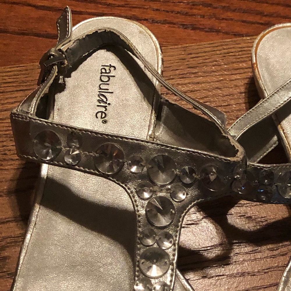 Rhinestone thong  open toe sandals .